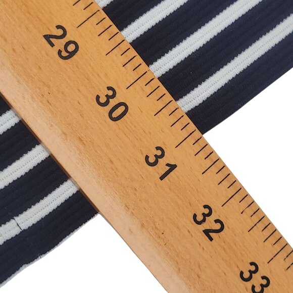 Cabi Womens Striped Double-Breasted Coat Blue White Nauticle Preppy - Picture 14 of 16